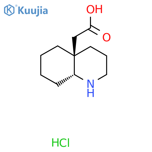 2-[(4Ar,8aR)-2,3,4,5,6,7,8,8a-octahydro-1H-quinolin-4a-yl]acetic acid;hydrochloride structure