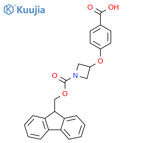 4-[1-(9H-Fluoren-9-ylmethoxycarbonyl)azetidin-3-yl]oxybenzoic acid structure