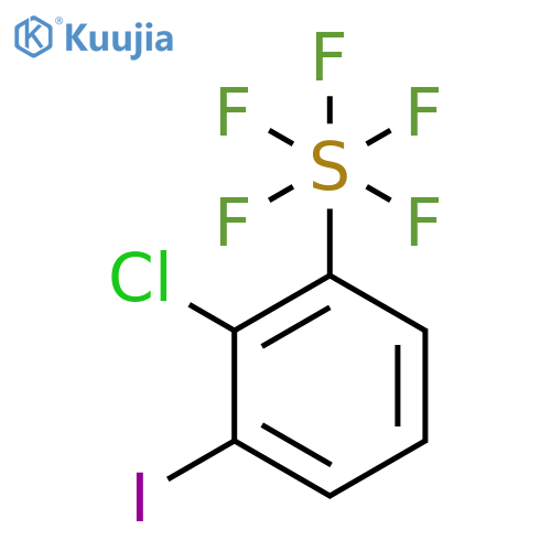 (2-Chloro-3-iodophenyl)-pentafluoro-lambda6-sulfane structure