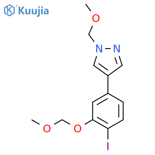 4-[4-iodo-3-(methoxymethoxy)phenyl]-1-(methoxymethyl)-1H-pyrazole structure