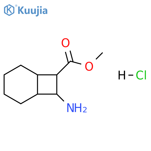 Bicyclo[4.2.0]octane-7-carboxylic acid, 8-amino-, methyl ester, hydrochloride (1:1) structure