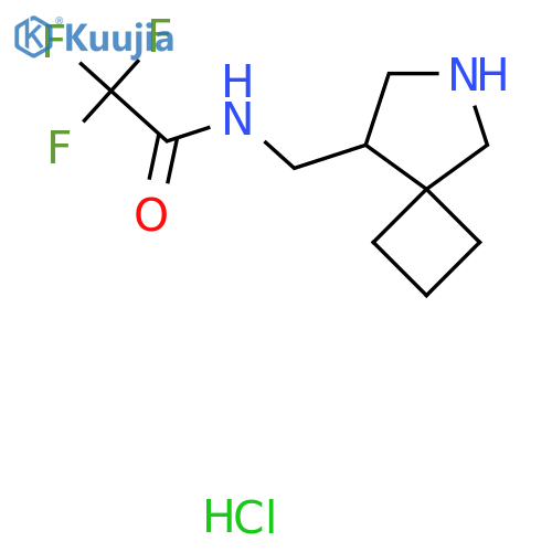N-(6-Azaspiro[3.4]octan-8-ylmethyl)-2,2,2-trifluoroacetamide;hydrochloride structure