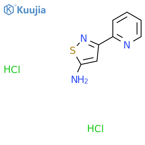3-(Pyridin-2-yl)-1,2-thiazol-5-amine dihydrochloride structure