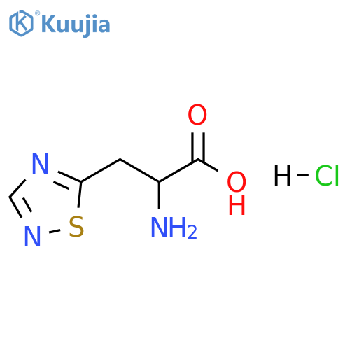 1,2,4-Thiadiazole-5-propanoic acid, α-amino-, hydrochloride (1:1) structure