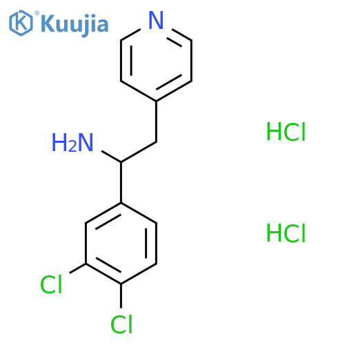 1-(3,4-Dichlorophenyl)-2-(pyridin-4-yl)ethan-1-amine dihydrochloride structure