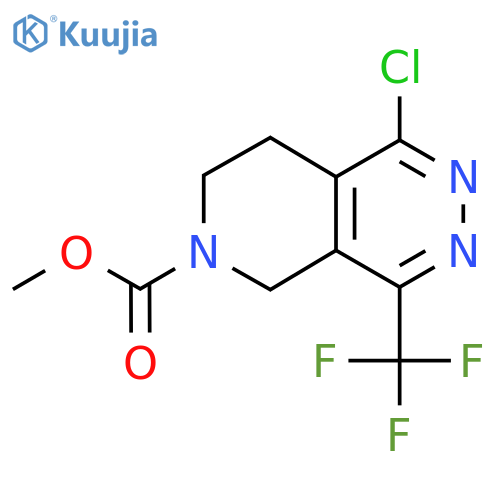 Methyl 1-chloro-4-(trifluoromethyl)-7,8-dihydro-5H-pyrido[3,4-d]pyridazine-6-carboxylate structure