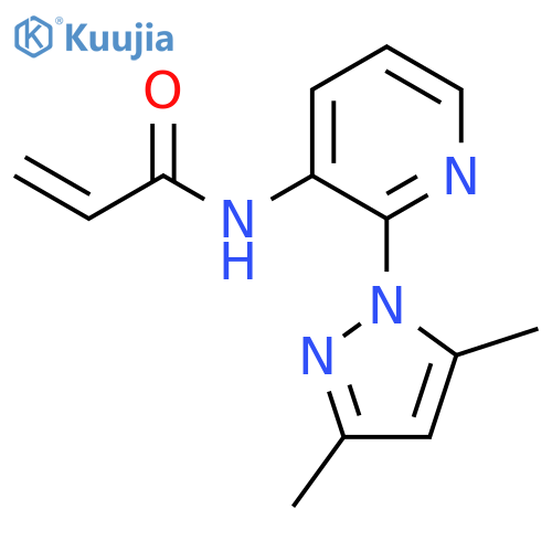 N-2-(3,5-dimethyl-1H-pyrazol-1-yl)pyridin-3-ylprop-2-enamide structure