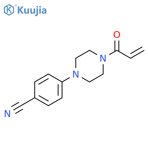4-4-(prop-2-enoyl)piperazin-1-ylbenzonitrile structure