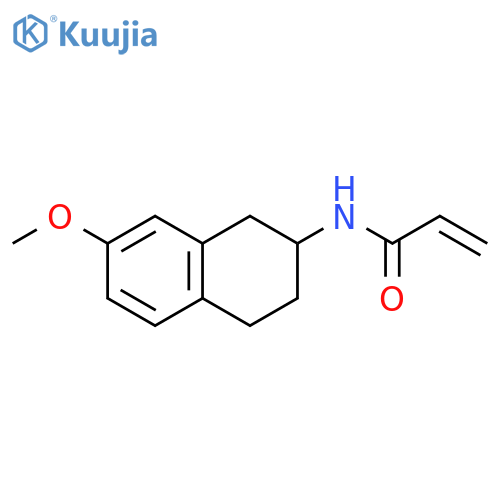N-(7-methoxy-1,2,3,4-tetrahydronaphthalen-2-yl)prop-2-enamide structure