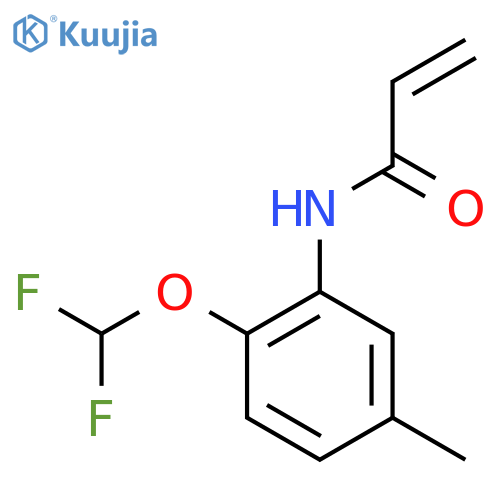 N-2-(difluoromethoxy)-5-methylphenylprop-2-enamide structure