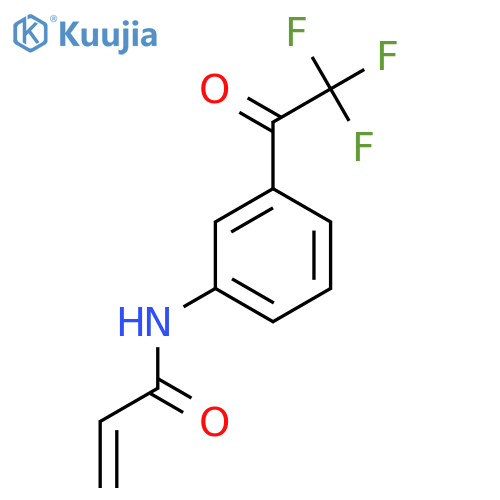 N-3-(trifluoroacetyl)phenylprop-2-enamide structure