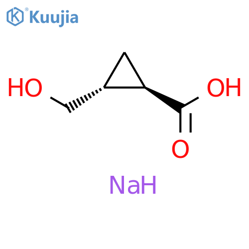 Cyclopropanecarboxylic acid, 2-(hydroxymethyl)-, sodium salt (1:1), (1R,2R)-rel- structure