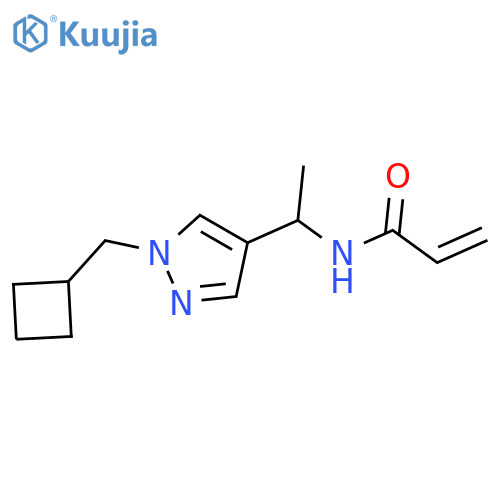 N-[1-[1-(Cyclobutylmethyl)-1H-pyrazol-4-yl]ethyl]-2-propenamide structure
