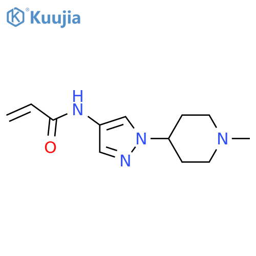 N-1-(1-methylpiperidin-4-yl)-1H-pyrazol-4-ylprop-2-enamide structure