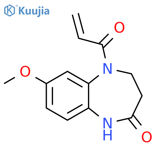 1,3,4,5-Tetrahydro-7-methoxy-5-(1-oxo-2-propen-1-yl)-2H-1,5-benzodiazepin-2-one structure