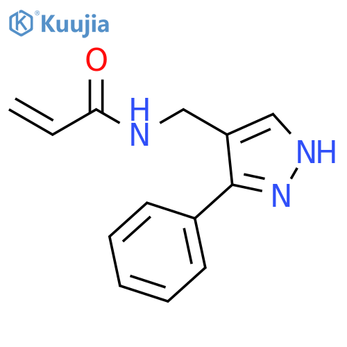 N-(3-phenyl-1H-pyrazol-4-yl)methylprop-2-enamide structure