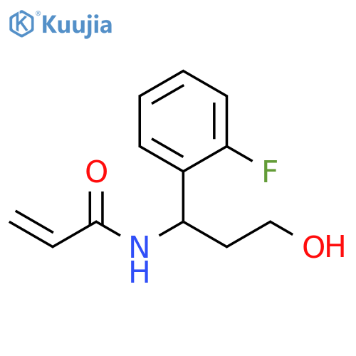 N-1-(2-fluorophenyl)-3-hydroxypropylprop-2-enamide structure