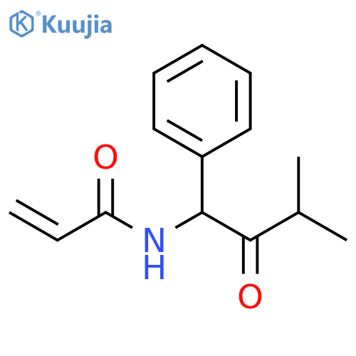 N-(3-methyl-2-oxo-1-phenylbutyl)prop-2-enamide structure