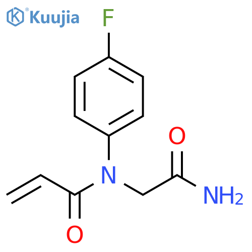 N-(carbamoylmethyl)-N-(4-fluorophenyl)prop-2-enamide structure