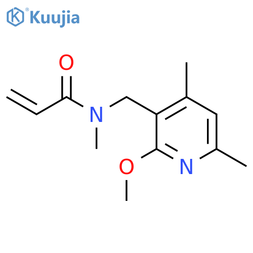 N-(2-methoxy-4,6-dimethylpyridin-3-yl)methyl-N-methylprop-2-enamide structure