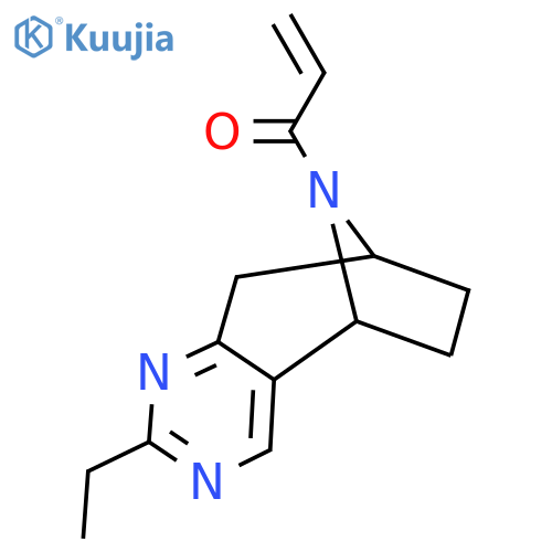1-{5-ethyl-4,6,12-triazatricyclo7.2.1.0,2,7dodeca-2,4,6-trien-12-yl}prop-2-en-1-one structure