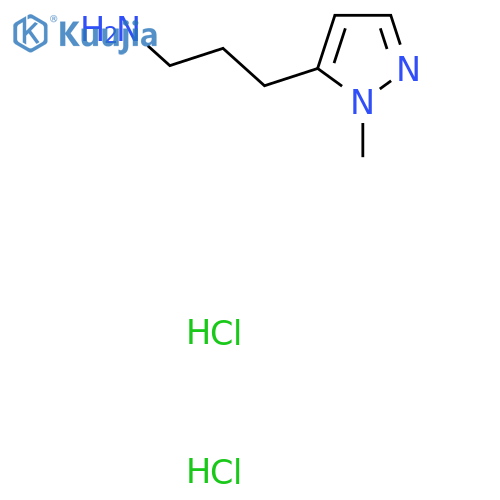 3-(2-Methylpyrazol-3-yl)propan-1-amine;dihydrochloride structure