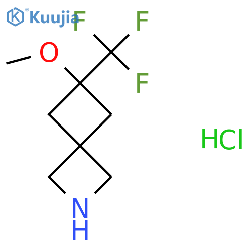 6-Methoxy-6-(trifluoromethyl)-2-azaspiro[3.3]heptane;hydrochloride structure