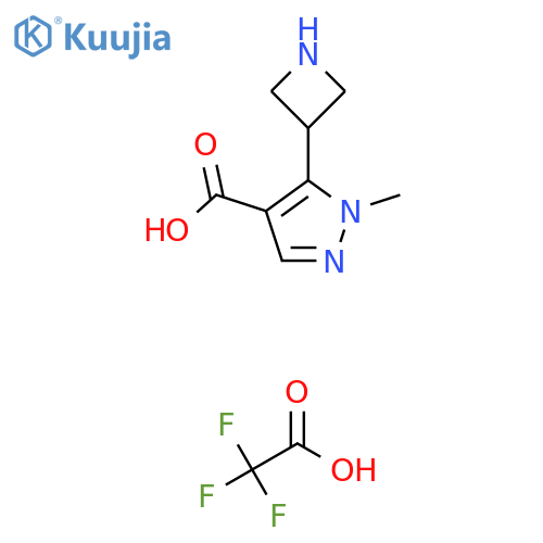 5-(Azetidin-3-yl)-1-methylpyrazole-4-carboxylic acid;2,2,2-trifluoroacetic acid structure