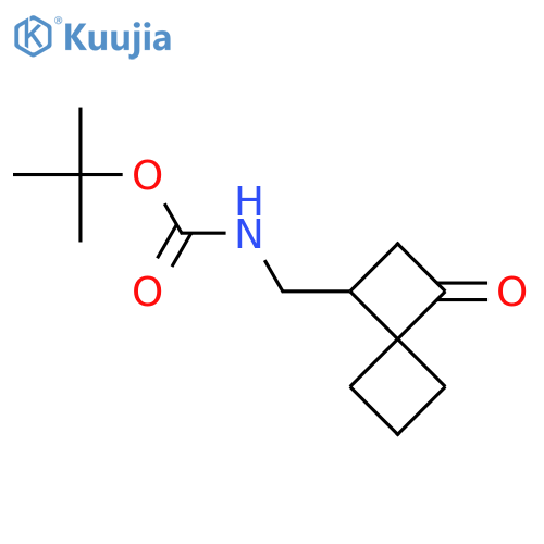 Tert-butyl N-[(3-oxospiro[3.3]heptan-1-yl)methyl]carbamate structure