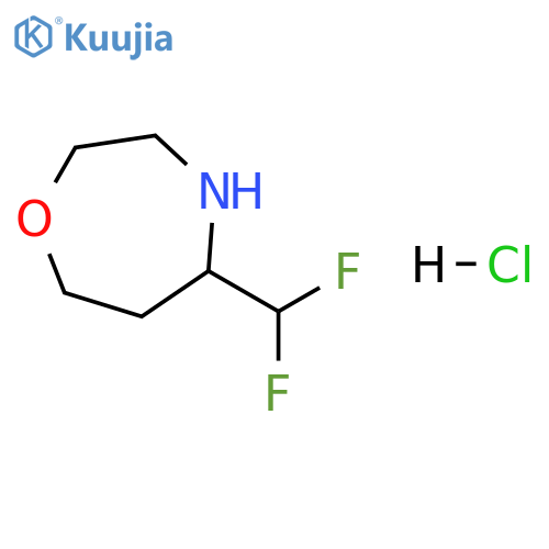 1,4-Oxazepine, 5-(difluoromethyl)hexahydro-, hydrochloride (1:1) structure