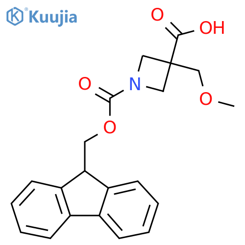 1-(9H-Fluoren-9-ylmethoxycarbonyl)-3-(methoxymethyl)azetidine-3-carboxylic acid structure