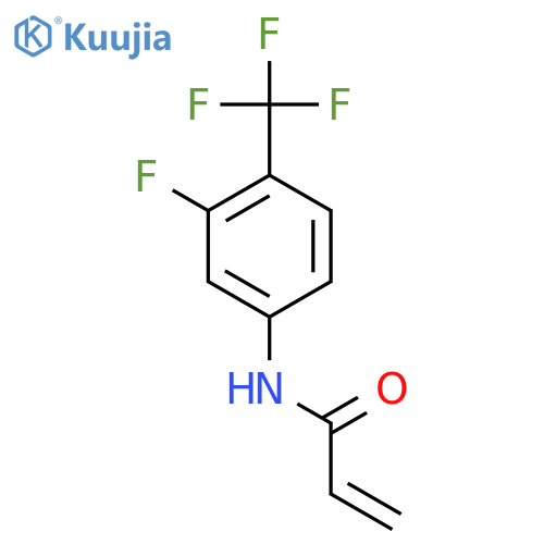 N-3-fluoro-4-(trifluoromethyl)phenylprop-2-enamide structure