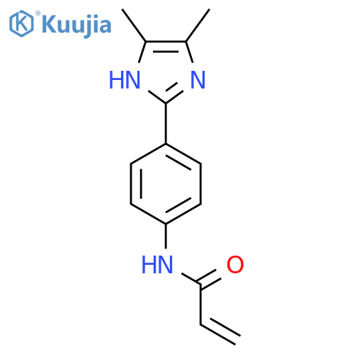 N-4-(4,5-dimethyl-1H-imidazol-2-yl)phenylprop-2-enamide structure