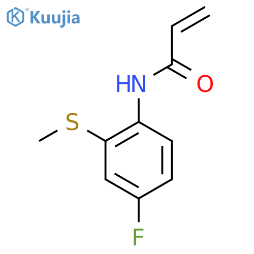 N-4-fluoro-2-(methylsulfanyl)phenylprop-2-enamide structure
