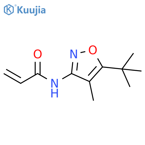 N-(5-tert-butyl-4-methyl-1,2-oxazol-3-yl)prop-2-enamide structure