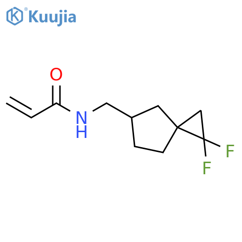 N-({1,1-difluorospiro2.4heptan-5-yl}methyl)prop-2-enamide structure