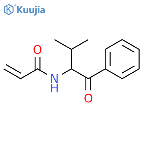 N-(3-methyl-1-oxo-1-phenylbutan-2-yl)prop-2-enamide structure