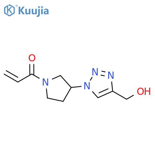 1-[3-[4-(Hydroxymethyl)-1H-1,2,3-triazol-1-yl]-1-pyrrolidinyl]-2-propen-1-one structure