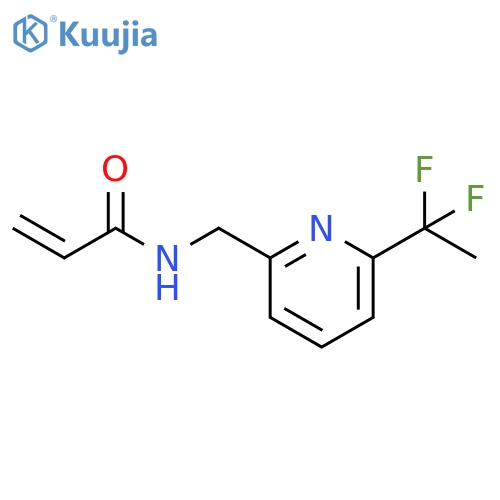 N-{6-(1,1-difluoroethyl)pyridin-2-ylmethyl}prop-2-enamide structure
