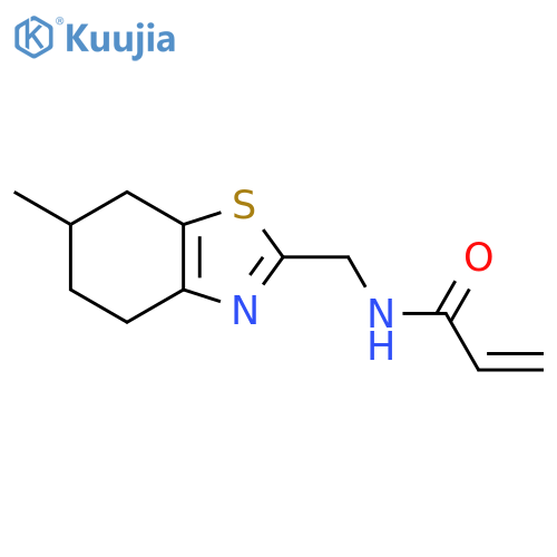 N-(6-methyl-4,5,6,7-tetrahydro-1,3-benzothiazol-2-yl)methylprop-2-enamide structure