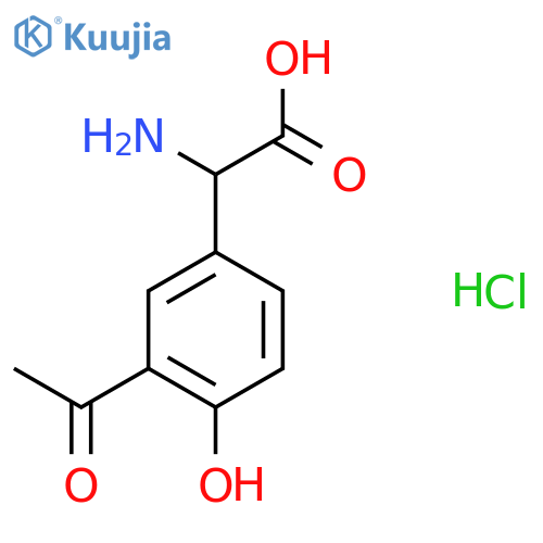 2-(3-Acetyl-4-hydroxyphenyl)-2-aminoacetic acid hydrochloride structure