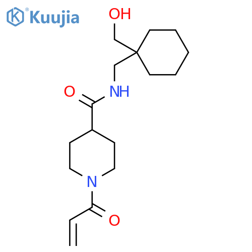 N-[[1-(Hydroxymethyl)cyclohexyl]methyl]-1-prop-2-enoylpiperidine-4-carboxamide structure
