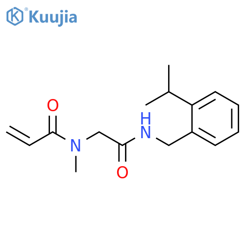 N-methyl-N-({2-(propan-2-yl)phenylmethyl}carbamoyl)methylprop-2-enamide structure