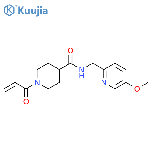 N-[(5-Methoxy-2-pyridinyl)methyl]-1-(1-oxo-2-propen-1-yl)-4-piperidinecarboxamide structure