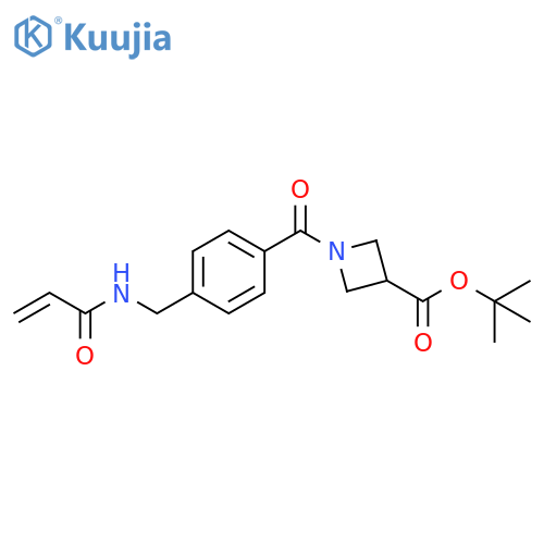 1,1-Dimethylethyl 1-[4-[[(1-oxo-2-propen-1-yl)amino]methyl]benzoyl]-3-azetidinecarboxylate structure