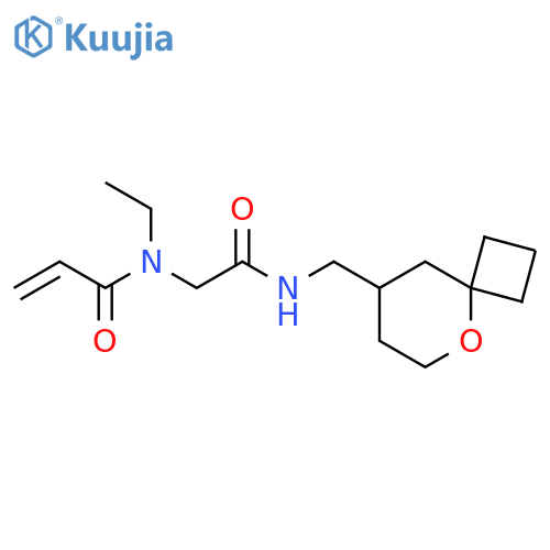 N-Ethyl-N-[2-[(5-oxaspiro[3.5]non-8-ylmethyl)amino]-2-oxoethyl]-2-propenamide structure