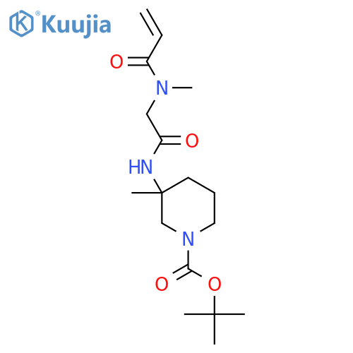 tert-butyl 3-methyl-3-2-(N-methylprop-2-enamido)acetamidopiperidine-1-carboxylate structure
