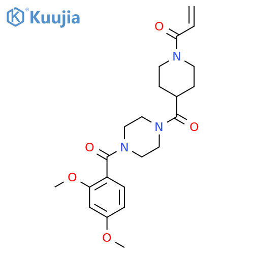 1-[4-[4-(2,4-Dimethoxybenzoyl)piperazine-1-carbonyl]piperidin-1-yl]prop-2-en-1-one structure
