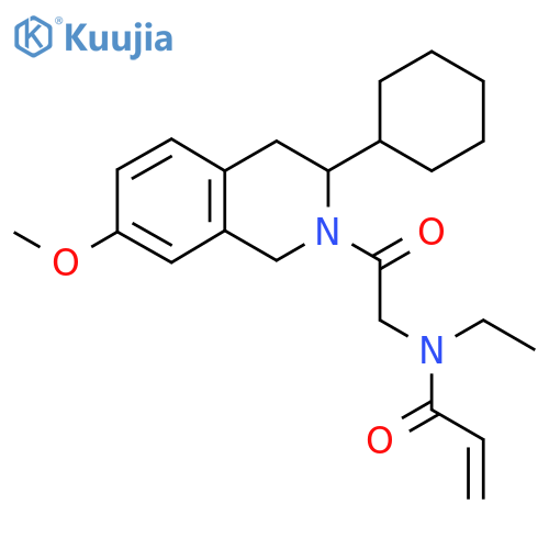 N-[2-(3-Cyclohexyl-7-methoxy-3,4-dihydro-1H-isoquinolin-2-yl)-2-oxoethyl]-N-ethylprop-2-enamide structure