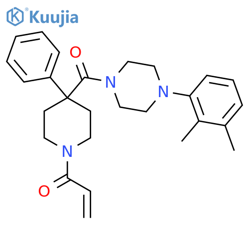 1-[4-[4-(2,3-Dimethylphenyl)piperazine-1-carbonyl]-4-phenylpiperidin-1-yl]prop-2-en-1-one structure